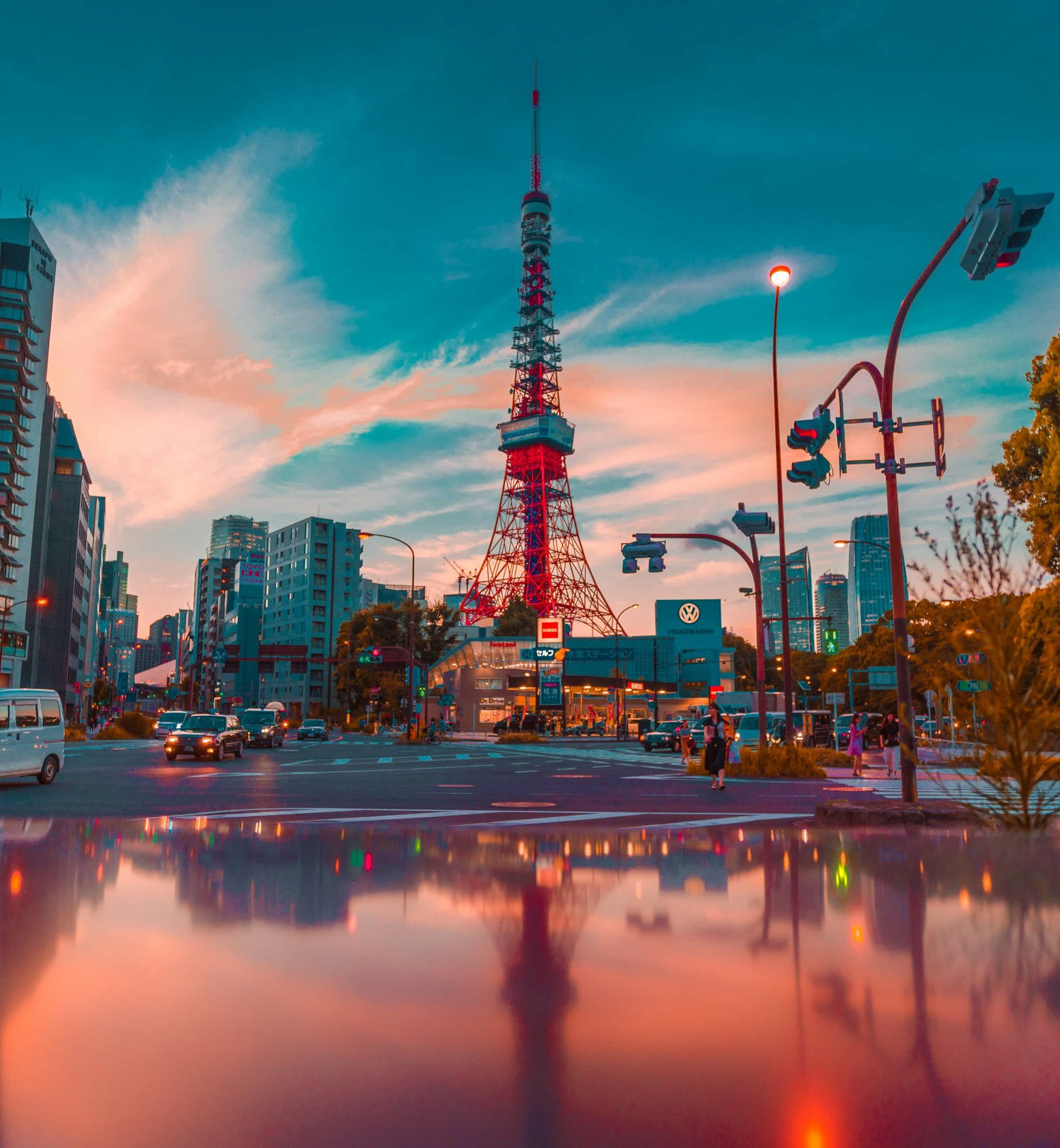 Tokyo skyline at dusk